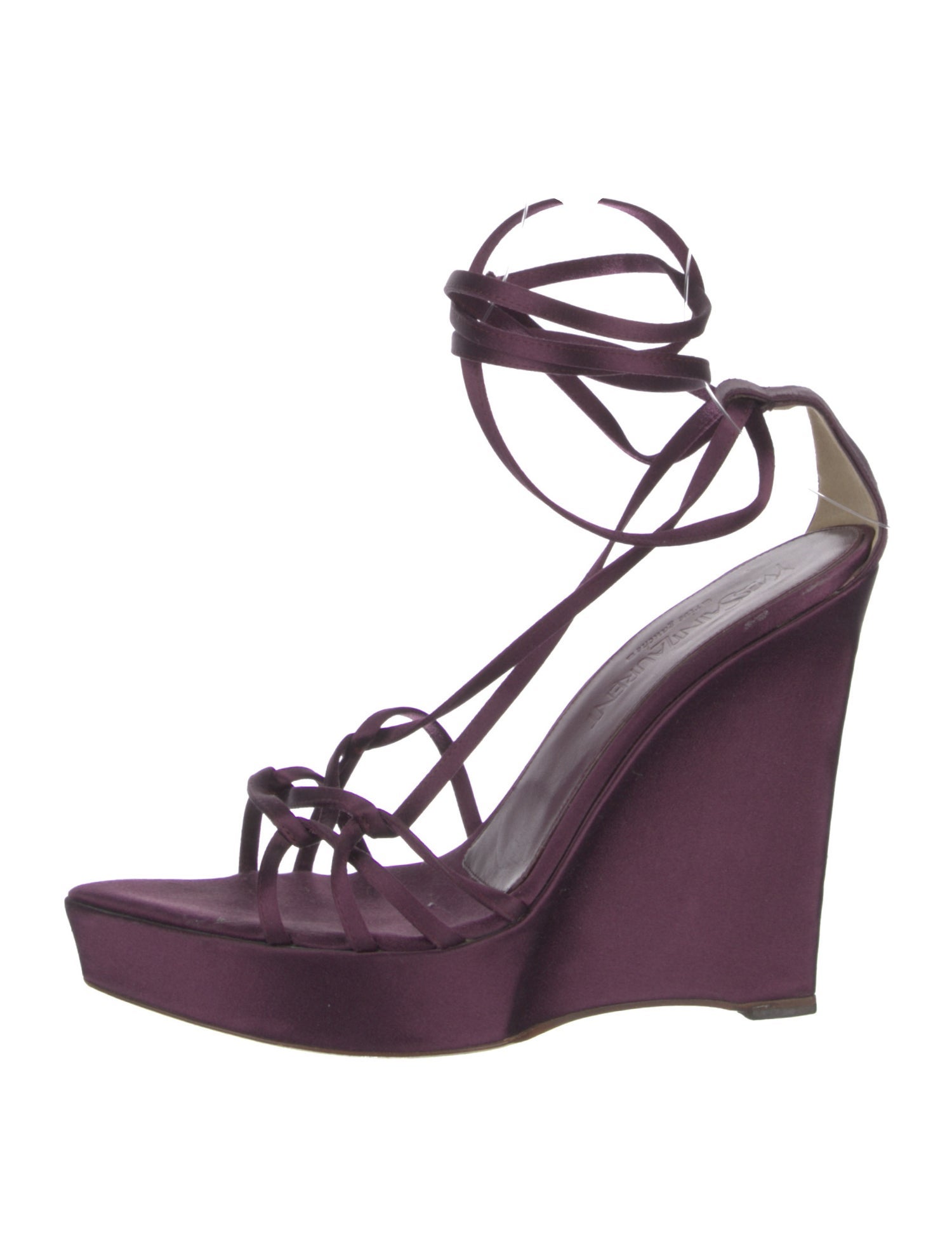 Yves Saint Laurent Rive Gauche Satin Sandals