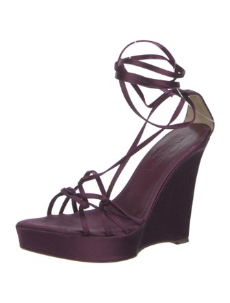 Yves Saint Laurent Rive Gauche Satin Sandals