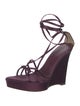 Yves Saint Laurent Rive Gauche Satin Sandals