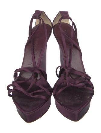Yves Saint Laurent Rive Gauche Satin Sandals