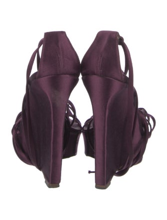 Yves Saint Laurent Rive Gauche Satin Sandals