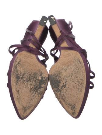 Yves Saint Laurent Rive Gauche Satin Sandals