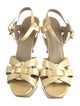 Yves Saint Laurent Rive Gauche Patent Leather Slingback Sandals