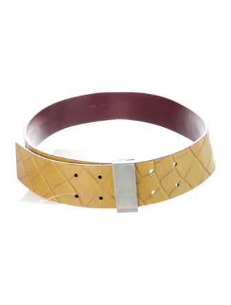 Yves Saint Laurent Rive Gauche Wide Leather Waist Belt