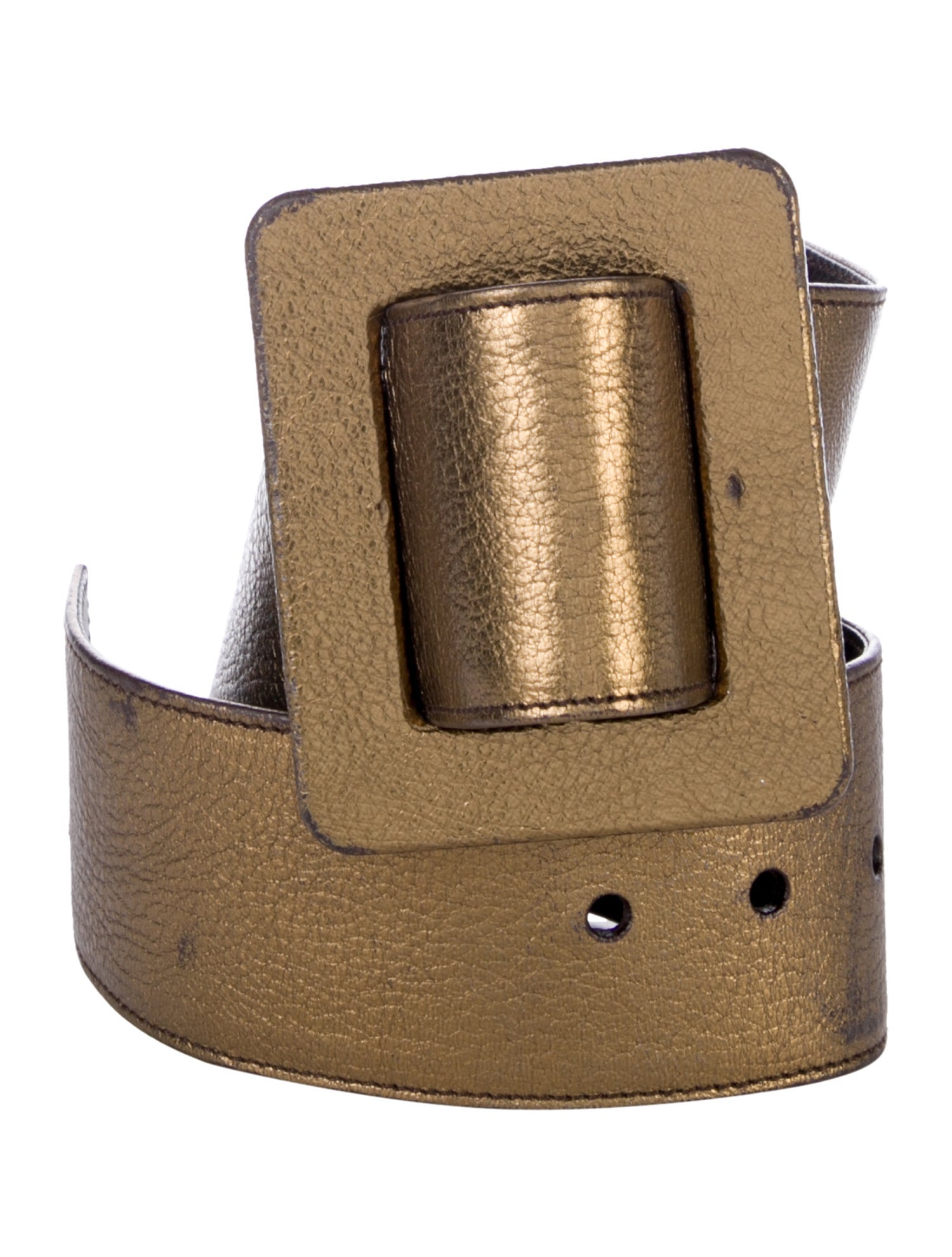 Yves Saint Laurent Wide Leather Belt