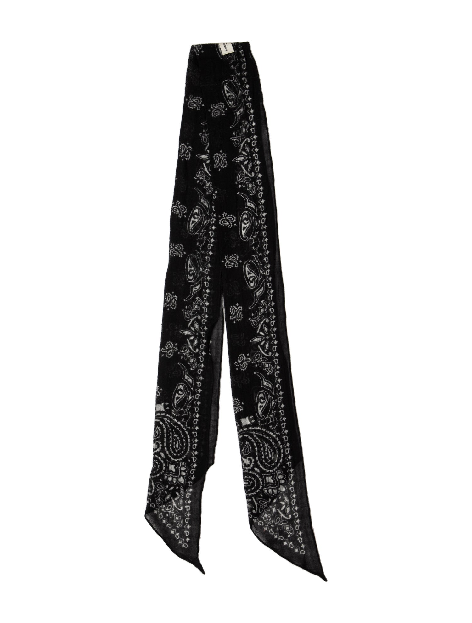 Saint Laurent Silk Paisley Print Bandeau