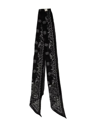 Saint Laurent Silk Paisley Print Bandeau