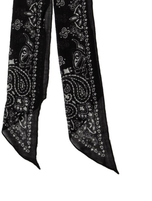 Saint Laurent Silk Paisley Print Bandeau