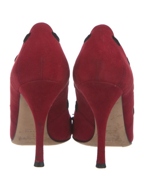 Yves Saint Laurent Suede Bow Accents D'Orsay Pumps