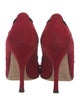Yves Saint Laurent Suede Bow Accents D'Orsay Pumps