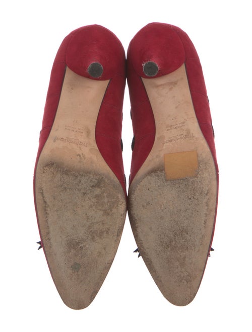 Yves Saint Laurent Suede Bow Accents D'Orsay Pumps