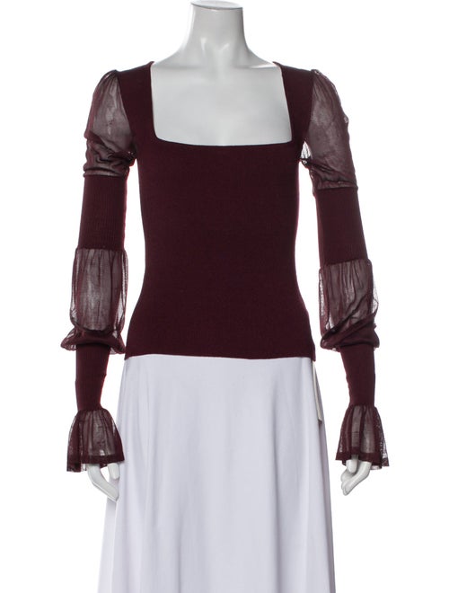 Yves Saint Laurent Silk Square Neckline Sweater