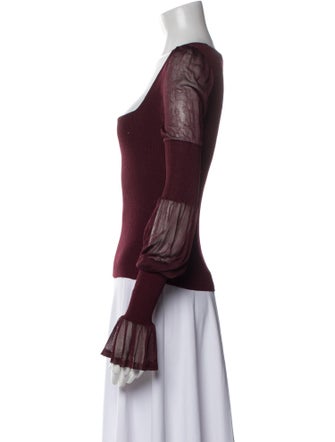 Yves Saint Laurent Silk Square Neckline Sweater