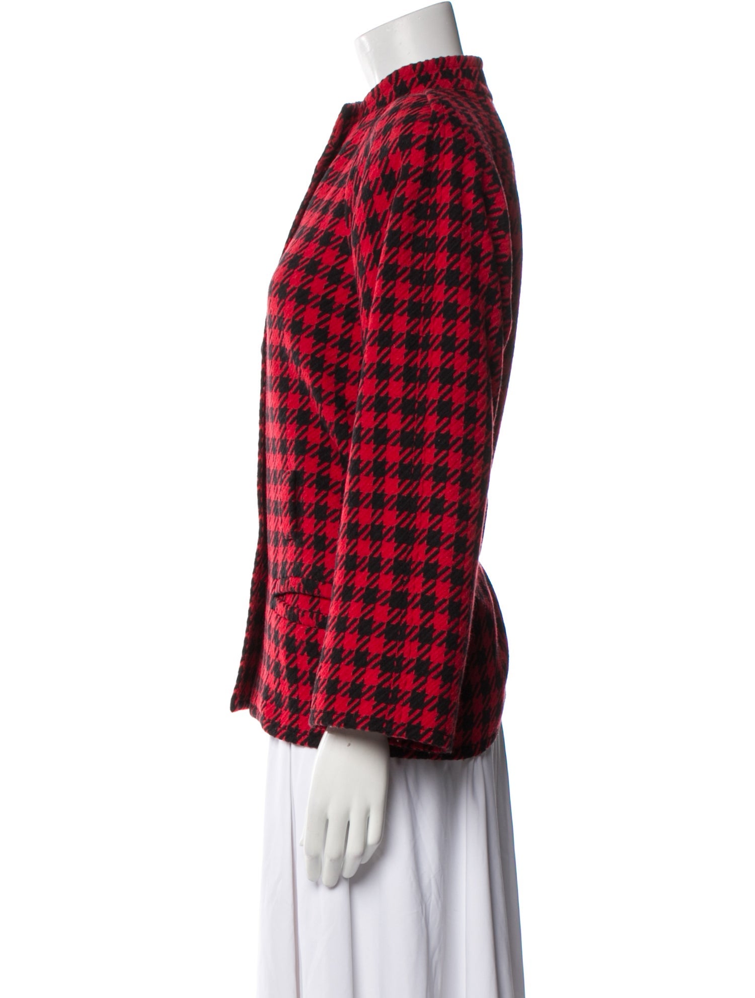 Yves Saint Laurent Plaid Print Jacket