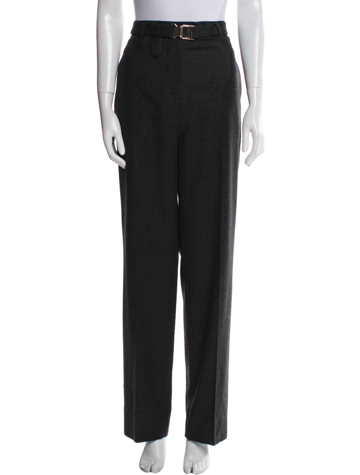 Yves Saint Laurent Wool Straight Leg Pants