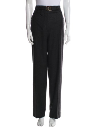Yves Saint Laurent Wool Straight Leg Pants