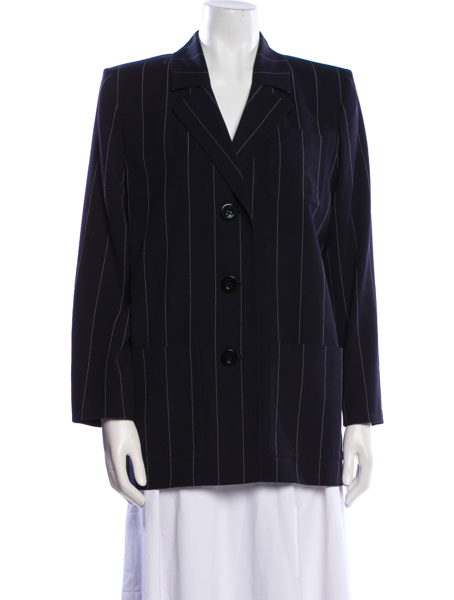 Yves Saint Laurent Wool Striped Blazer