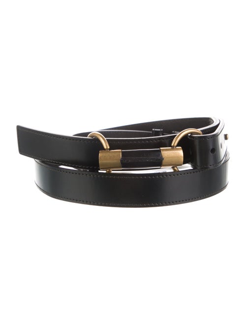 Yves Saint Laurent Rive Gauche Skinny Leather Belt