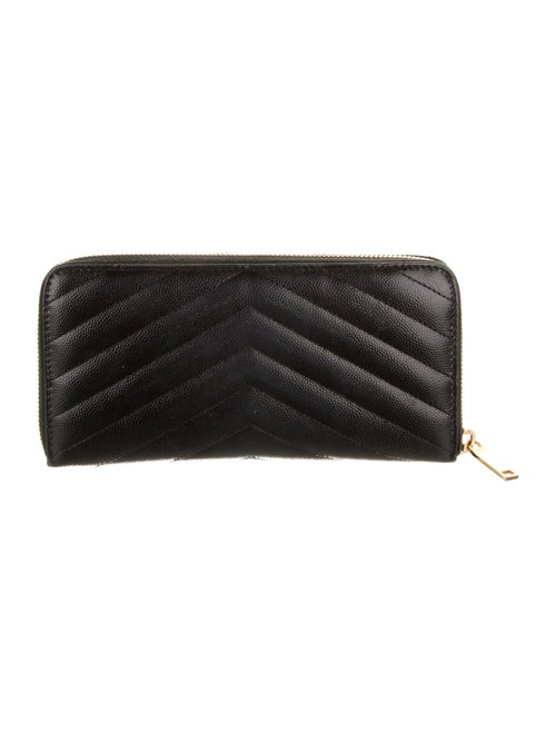 Saint Laurent Leather Printed Continental Wallet