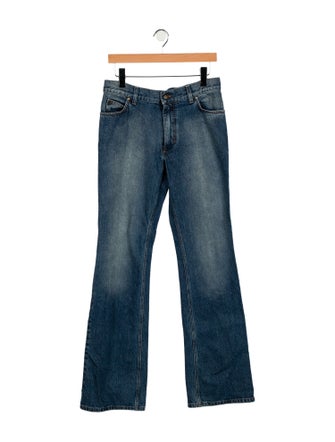 Yves Saint Laurent Mid-Rise Wide Leg Jeans
