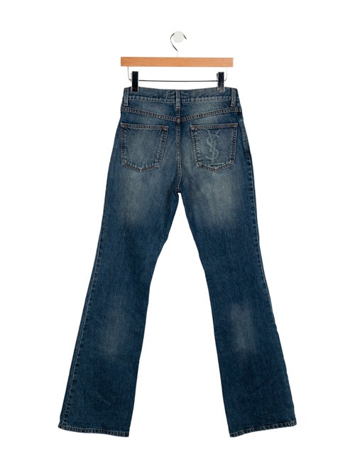Yves Saint Laurent Mid-Rise Wide Leg Jeans