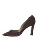 Yves Saint Laurent Suede D'Orsay Pumps