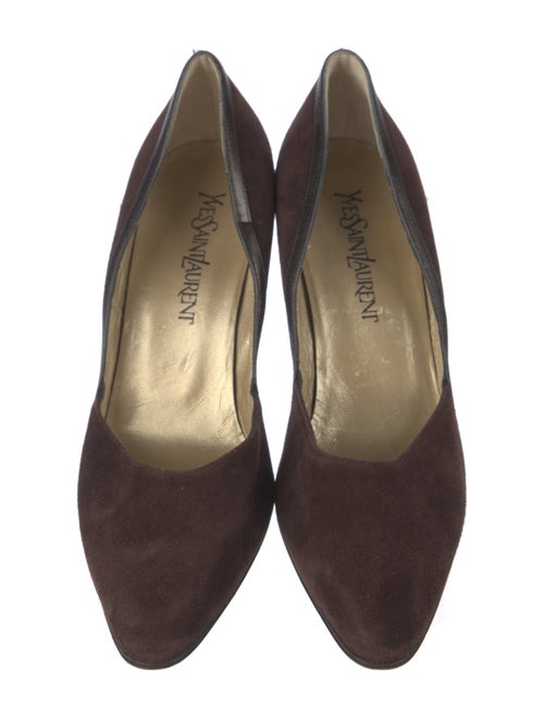 Yves Saint Laurent Suede D'Orsay Pumps