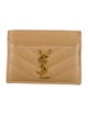 Yves Saint Laurent Grain De Poudre Matelasse Chevron Monogram Chevron Card Holder