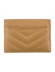 Yves Saint Laurent Grain De Poudre Matelasse Chevron Monogram Chevron Card Holder