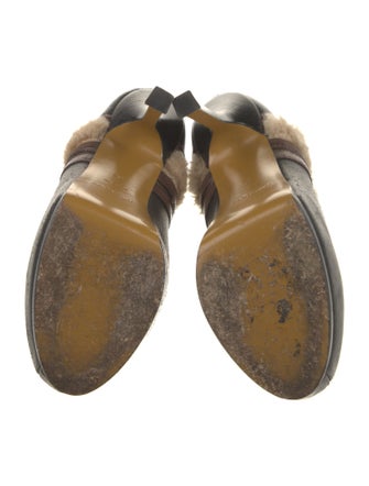 Yves Saint Laurent Rive Gauche Leather Colorblock Pattern Lace-Up Boots