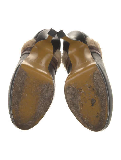 Yves Saint Laurent Rive Gauche Leather Colorblock Pattern Lace-Up Boots