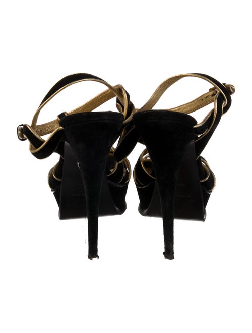 Yves Saint Laurent Suede T-Strap Sandals
