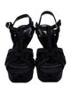 Saint Laurent Glitter Glitter Accents T-Strap Sandals