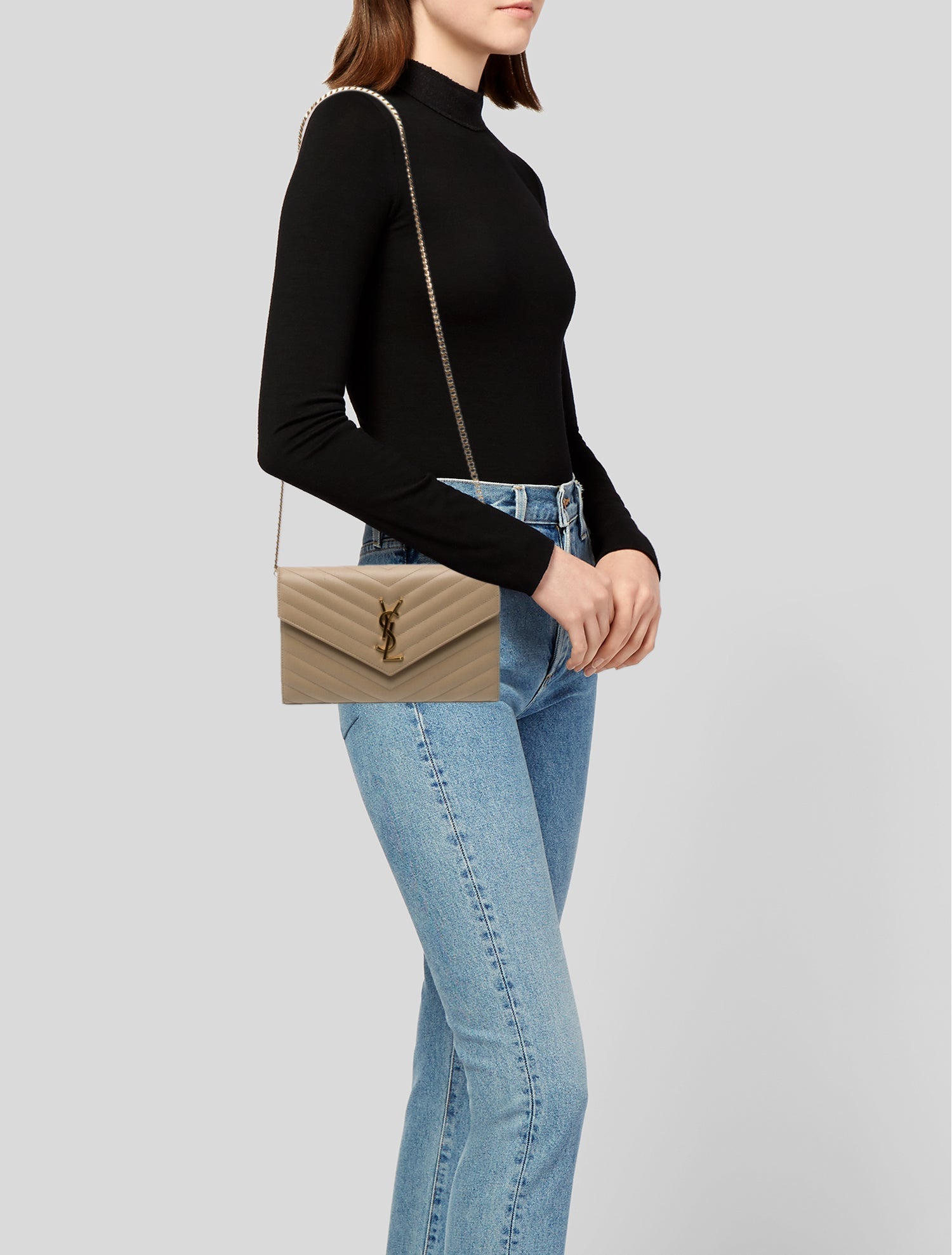 Saint Laurent Leather Clutch