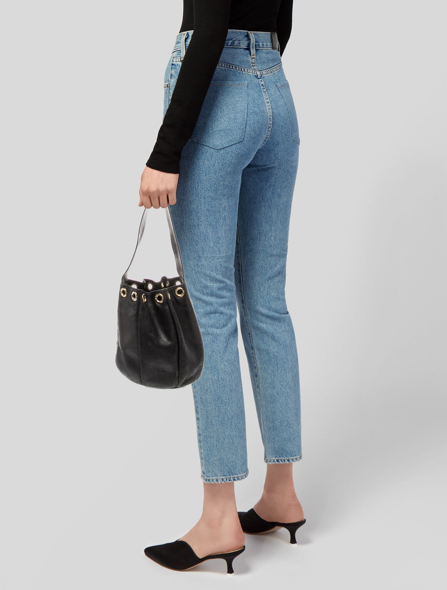 Yves Saint Laurent Leather Bucket Bag Vintage