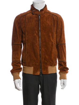 Yves Saint Laurent Rive Gauche 2000's Leather Bomber Jacket