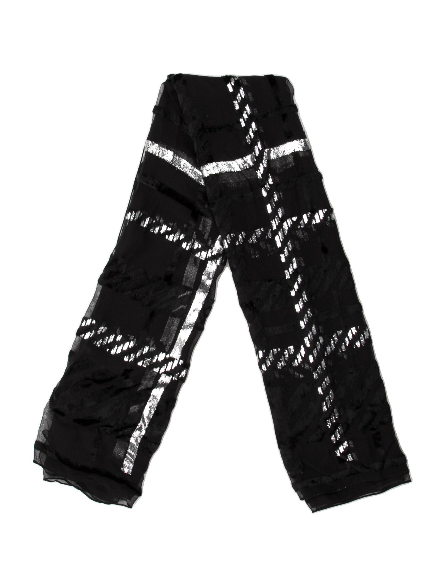 Yves Saint Laurent Silk Striped Scarf