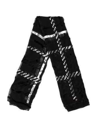 Yves Saint Laurent Silk Striped Scarf