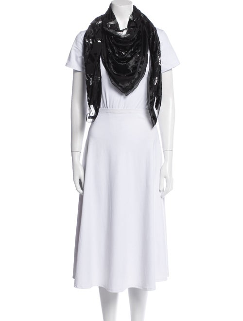 Yves Saint Laurent Silk Striped Scarf