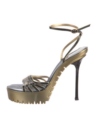 Yves Saint Laurent Patent Leather Sandals