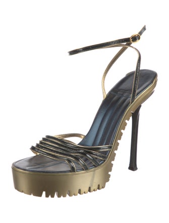 Yves Saint Laurent Patent Leather Sandals