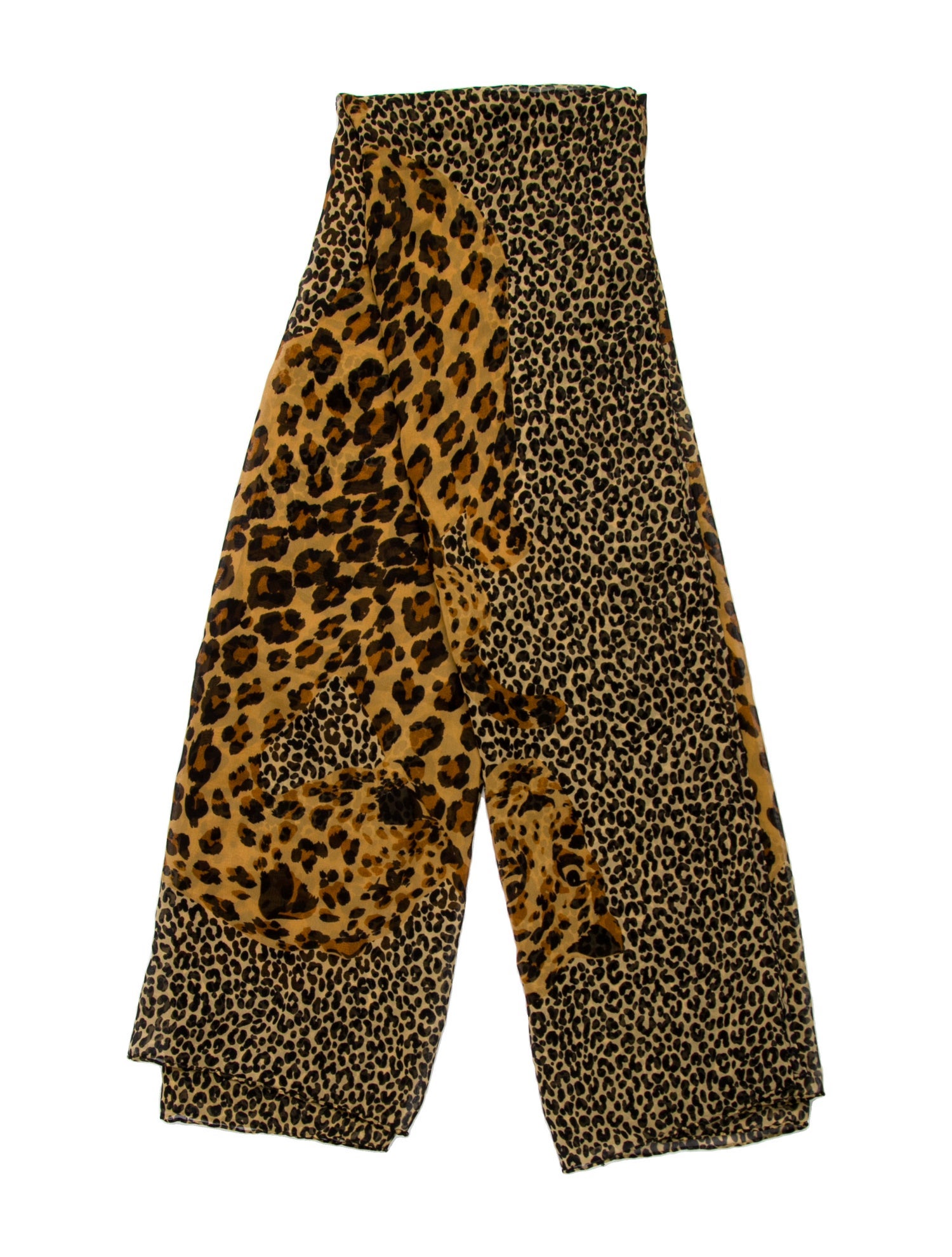 Yves Saint Laurent Silk Animal Print Scarf