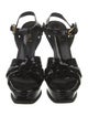 Yves Saint Laurent Patent Leather T-Strap Sandals