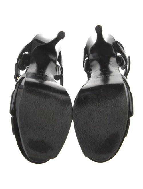 Yves Saint Laurent Patent Leather T-Strap Sandals