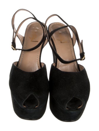 Yves Saint Laurent Suede Slingback Pumps