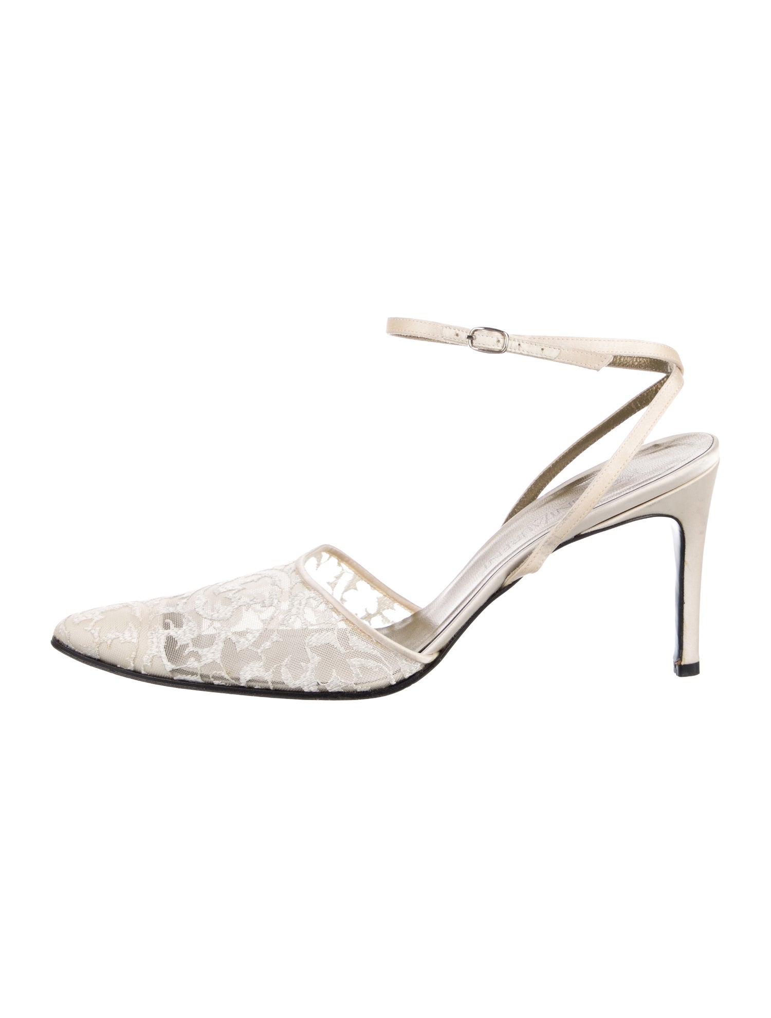 Yves Saint Laurent Lace Slingback Pumps