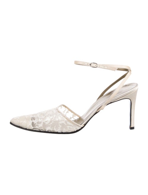 Yves Saint Laurent Lace Slingback Pumps