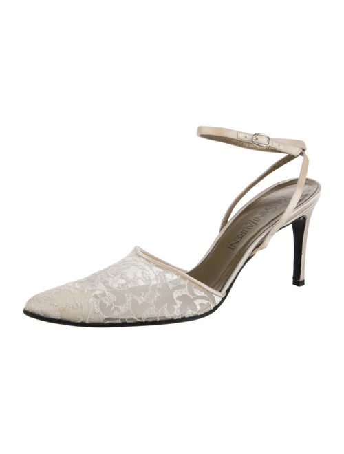 Yves Saint Laurent Lace Slingback Pumps