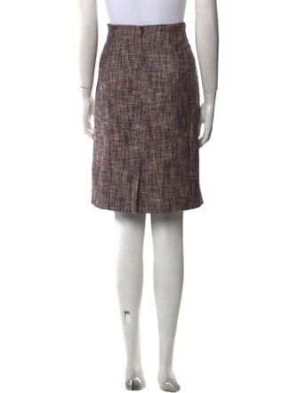 Yves Saint Laurent Tweed Pattern Knee-Length Skirt