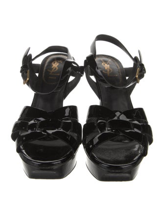 Yves Saint Laurent Patent Leather Slingback Sandals